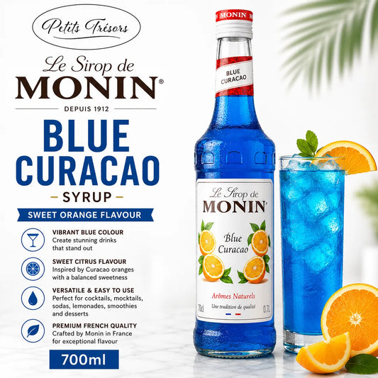 Le Sirop de Monin Blue Curacao Syrup 700ml - Petits Tresors