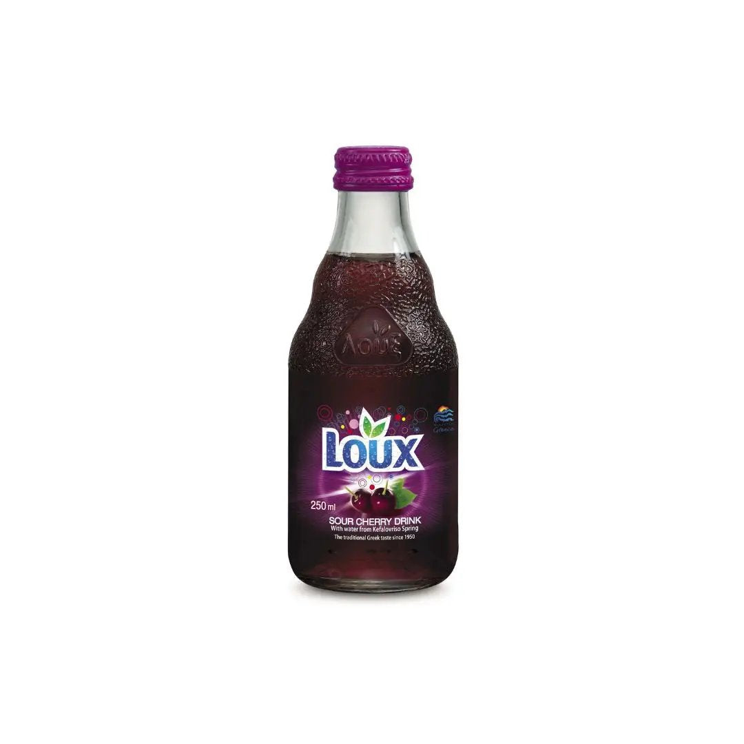 LOUX Sour Cherry Soda — Authentic 20% Sour Cherry Juice Sparkling Drink LOUX