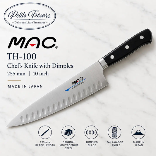 MAC TH-100 Chef Series 255mm Chef's Knife with Dimples – Made in Japan MAC