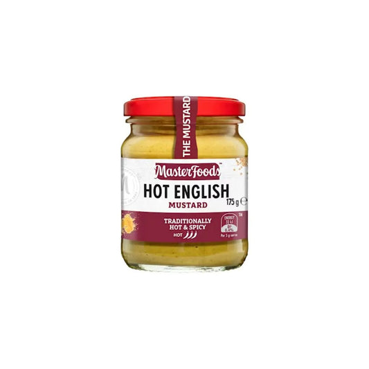 MasterFoods Hot English Mustard 175 g – Bold & Fiery Australian Condiment MasterFoods