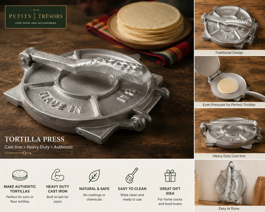 Cast Iron Mexican Tortilla Press 19cm | Homemade Corn Tortillas