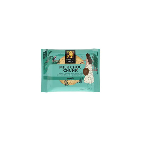 Byron Bay Cookies Milk Choc Chunk Cookie 60g Byron Bay Cookies