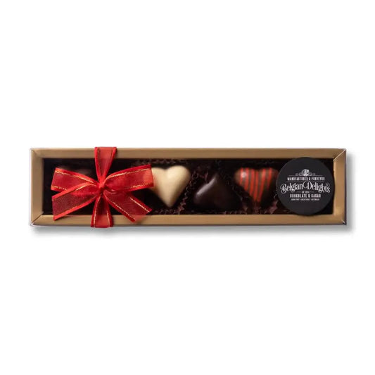 Belgian Delights Heart-Shaped Chocolate Gift Box – 6 Assorted Premium Pieces Belgian Delights