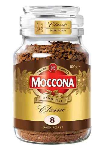 Moccona Classic 8 Dark Roast Coffee 100g – Bold Intensity in Every Sip Moccona