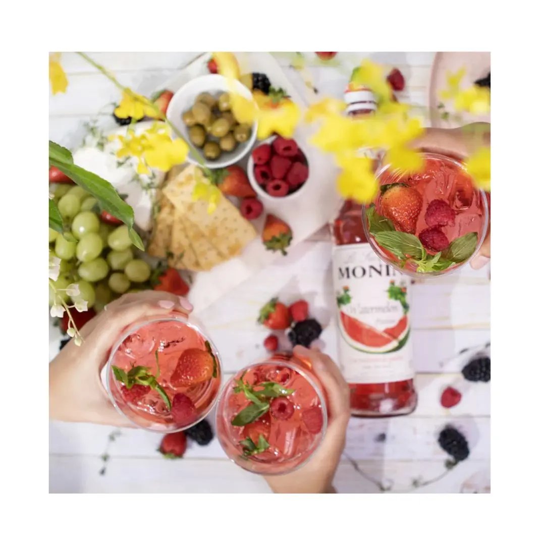 Le Sirop de MONIN Watermelon 700 ml – Juicy Fruit Syrup for Cocktails, Mocktails & Desserts Monin