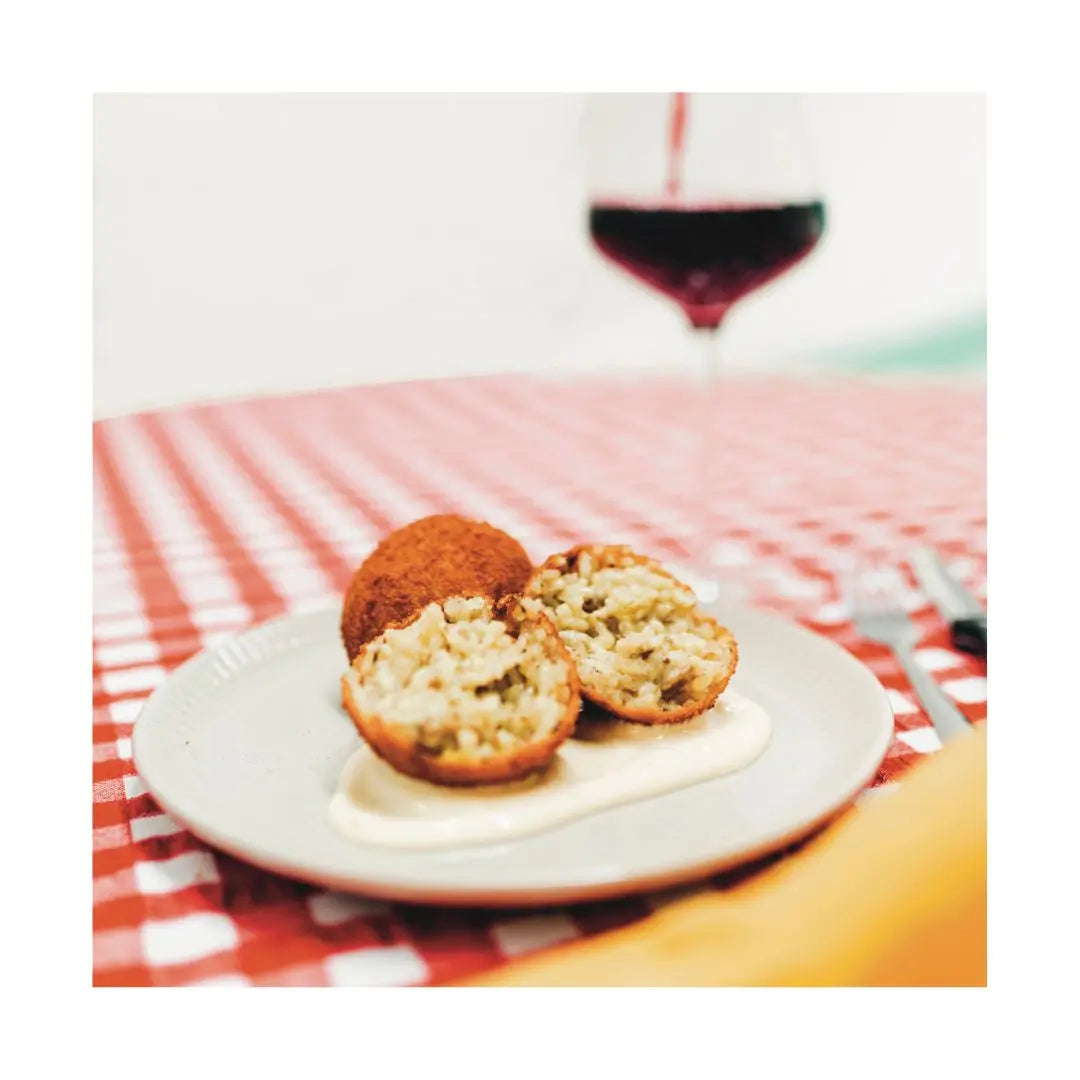 Mushroom and Pea Arancini - Petits Tresors