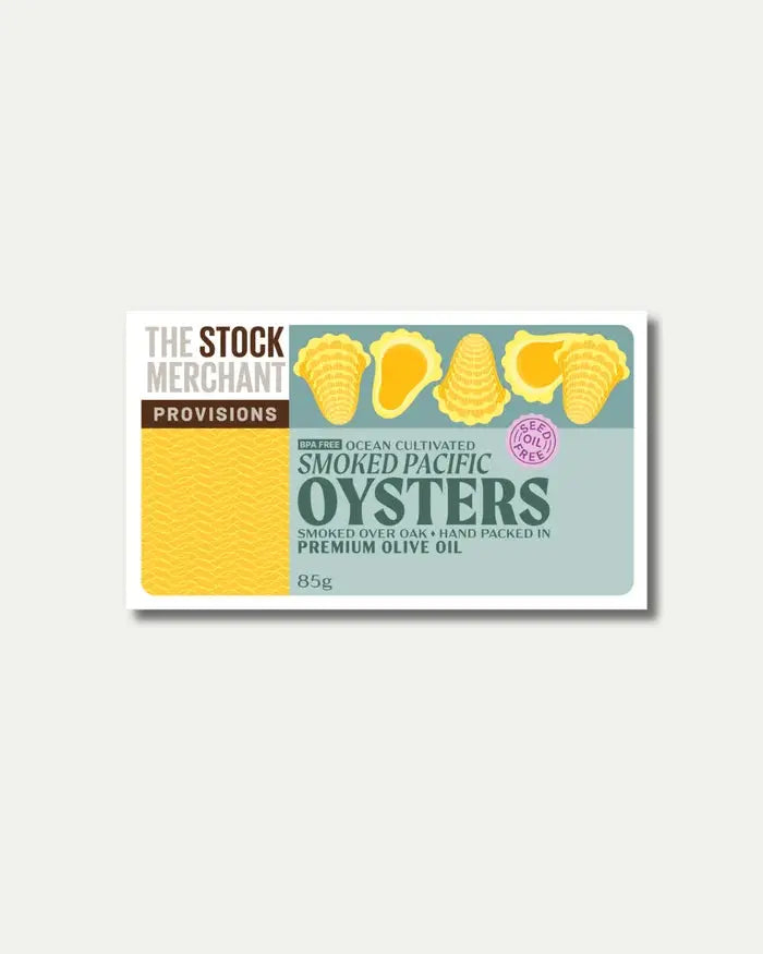 The Stock Merchant Smoked Pacific Oysters, 85g