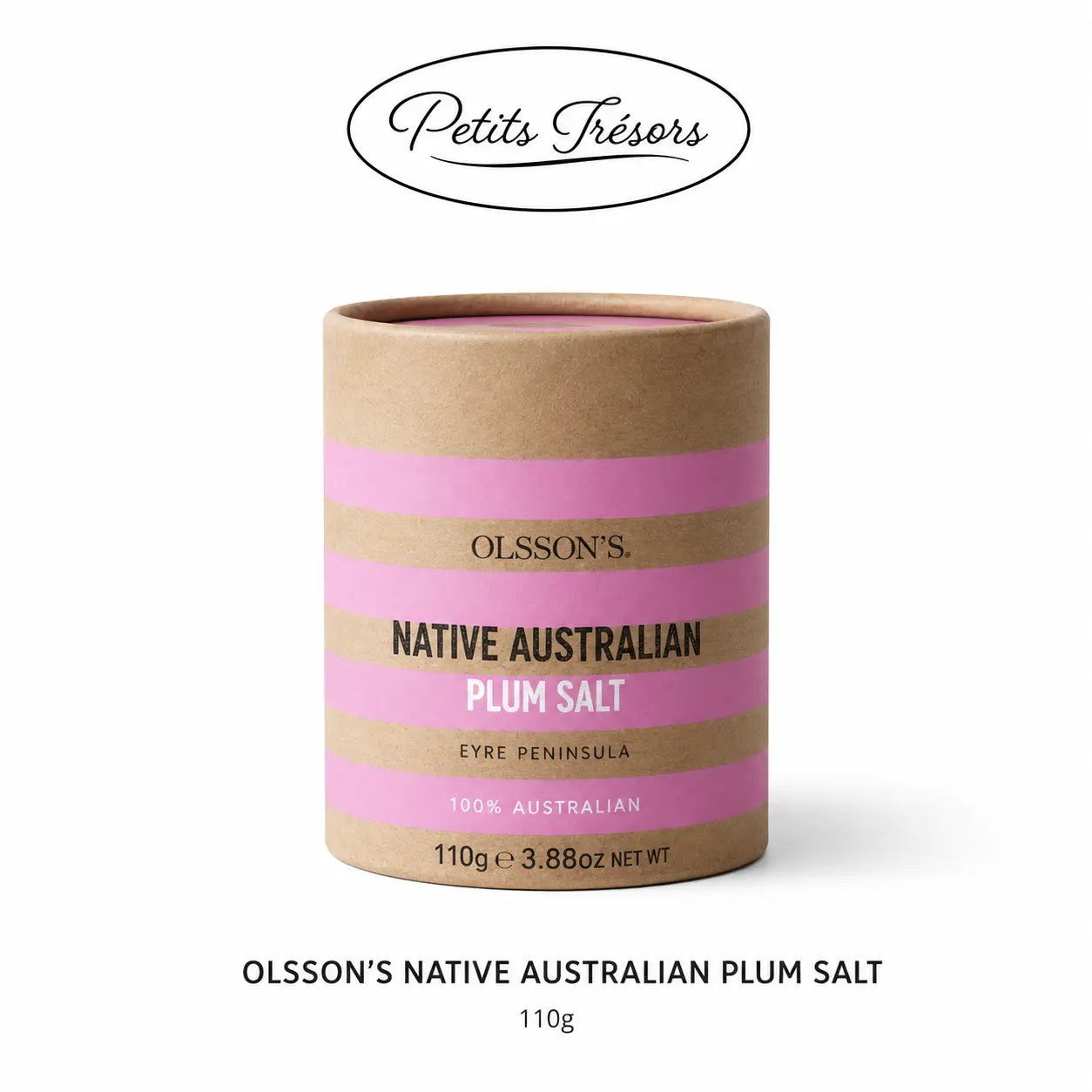 Olsson's Salt | Native Australian Plum Salt Kraft Canister 110g - Petits Tresors