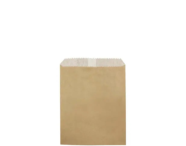 Greaseproof Lined Paper Bags (Size #1/2 Flat, Brown) Petits Tresors