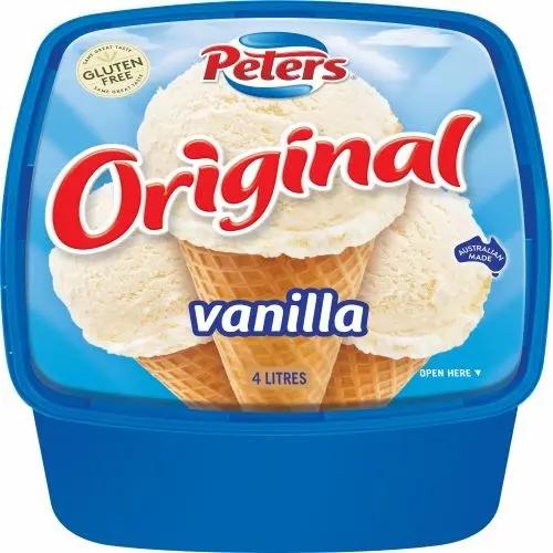 Peters Vanilla Ice Cream 4 L – Rich & Creamy Classic Family Tub Peters