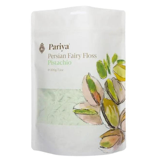 Pariya Persian Fairy Floss Pistachio 200g – Hand-Pulled Persian Sweet Strands Pariya