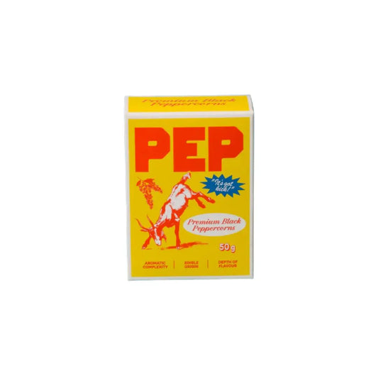 Pep Pepper Refill Pack – Cambodian Black Peppercorns 50g Pep