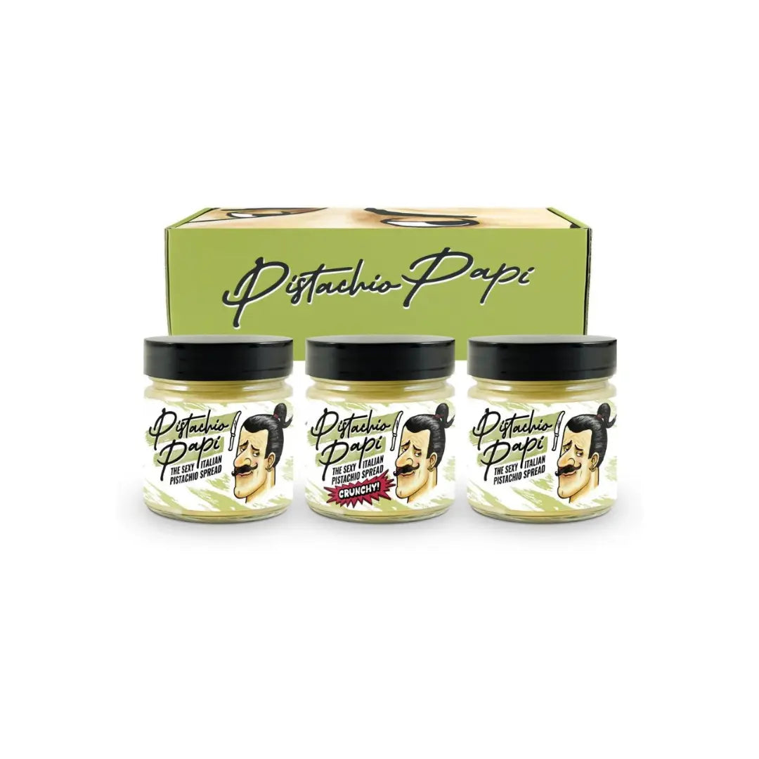 Pistachio Papi Lovers Trio – 2 Smooth, 1 Crunchy (3 Jars) Pistachio Papi