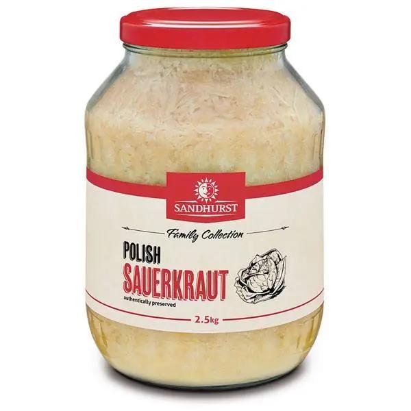 Sandhurst Authentic Polish Sauerkraut – Naturally Fermented Cabbage & Salt - Petits Tresors