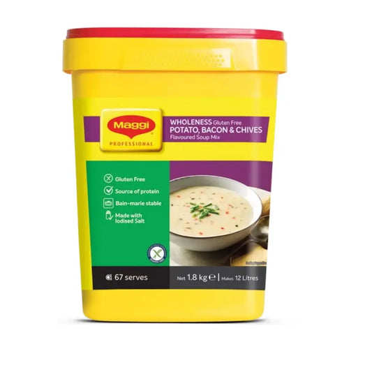 MAGGI Wholeness Gluten-Free Potato, Bacon & Chive Soup Mix – 1.8kg Maggi