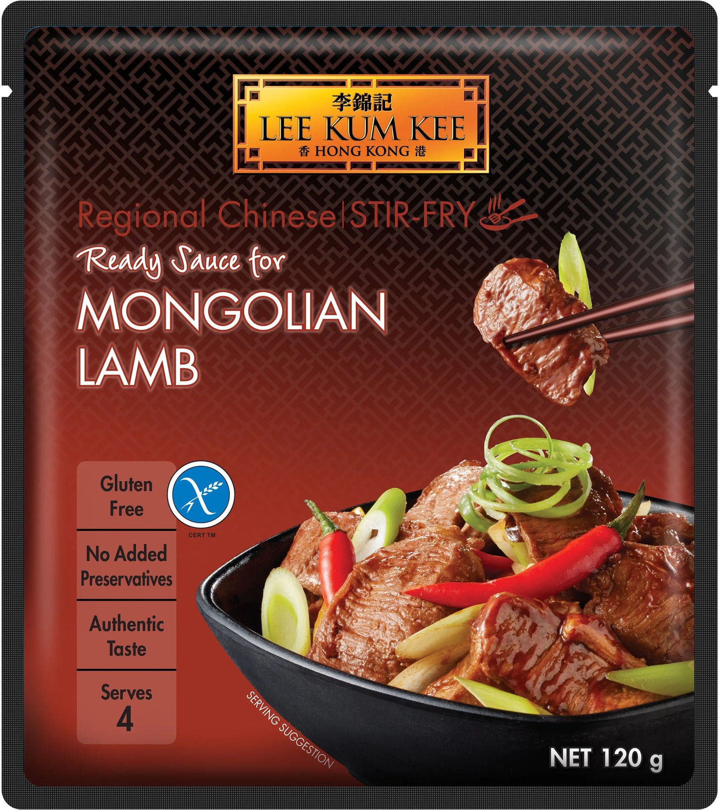 Lee Kum Kee Ready Sauce for Mongolian Lamb 120g 3-pack.