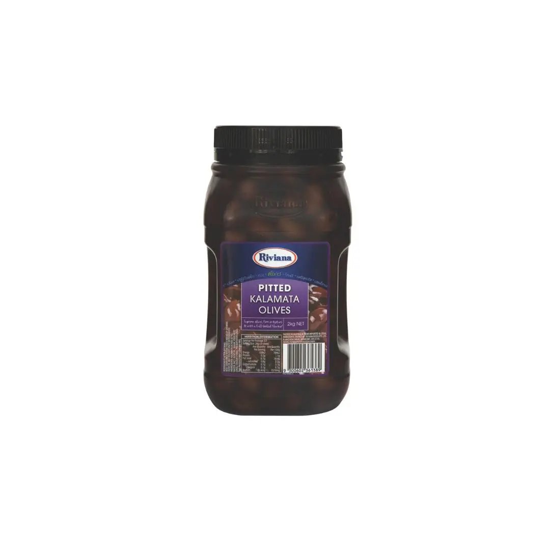 Riviana Pitted Kalamata Olives – Premium Mediterranean Olives (Firm & Full-Flavoured) Riviana