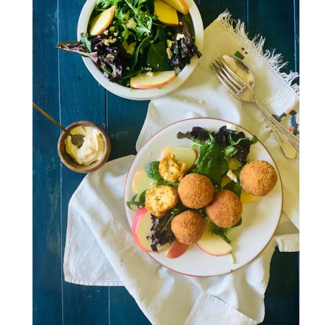 Organic Roast Pumpkin, Feta & Rosemary Arancini – 5kg Food Service Bag - Petits Tresors