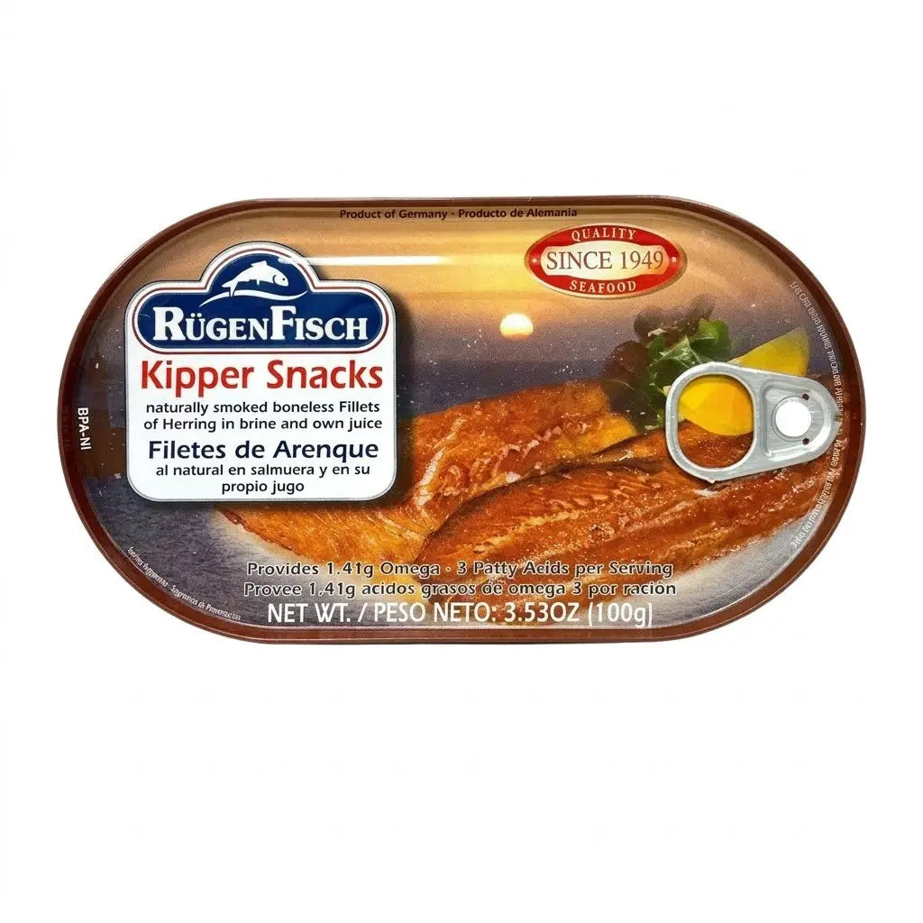 Rügen Fisch Kipper Snacks – Smoked Herring Fillets 100g