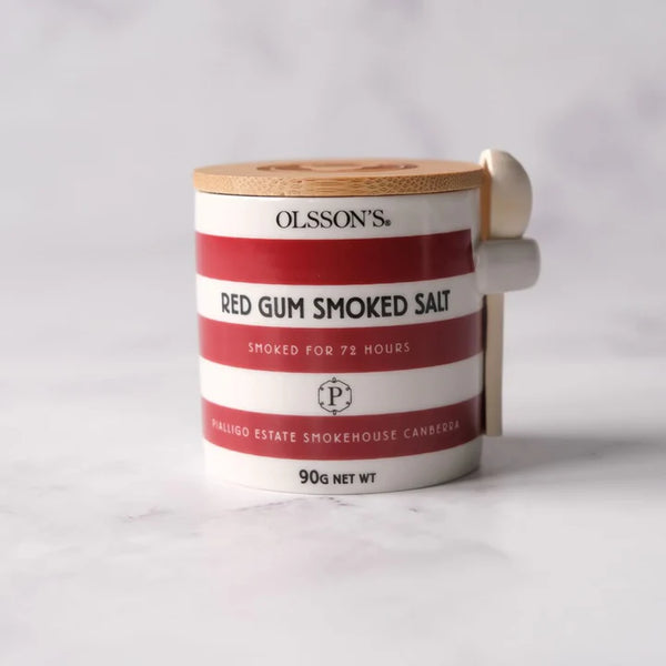 Olsson's Salts Red Gum Smoked Salt | 90g Stoneware Jar | PetitsTresors