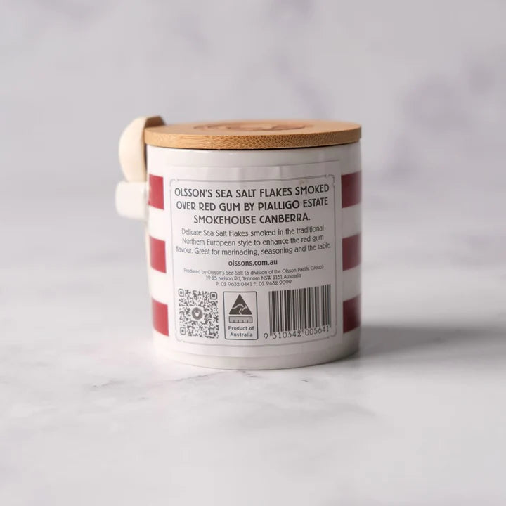 Olsson's Salts Red Gum Smoked Salt | 90g Stoneware Jar | PetitsTresors