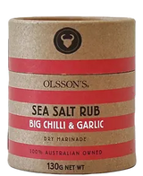 Olsson's Salt | Big Chilli & Garlic Sea Salt Rub 130g