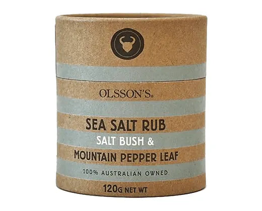 Olssons Salt | Salt Bush & Mountain Pepper Leaf Salt Rub 120g