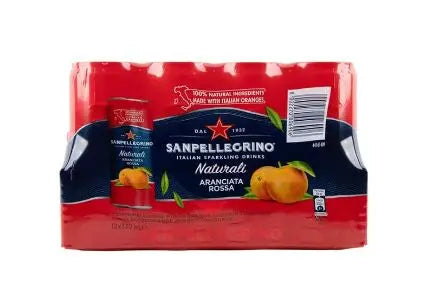 Sanpellegrino Aranciata Rossa – 330ml x 12 | Italian Sparkling Blood Orange Refreshment SanPellegrino