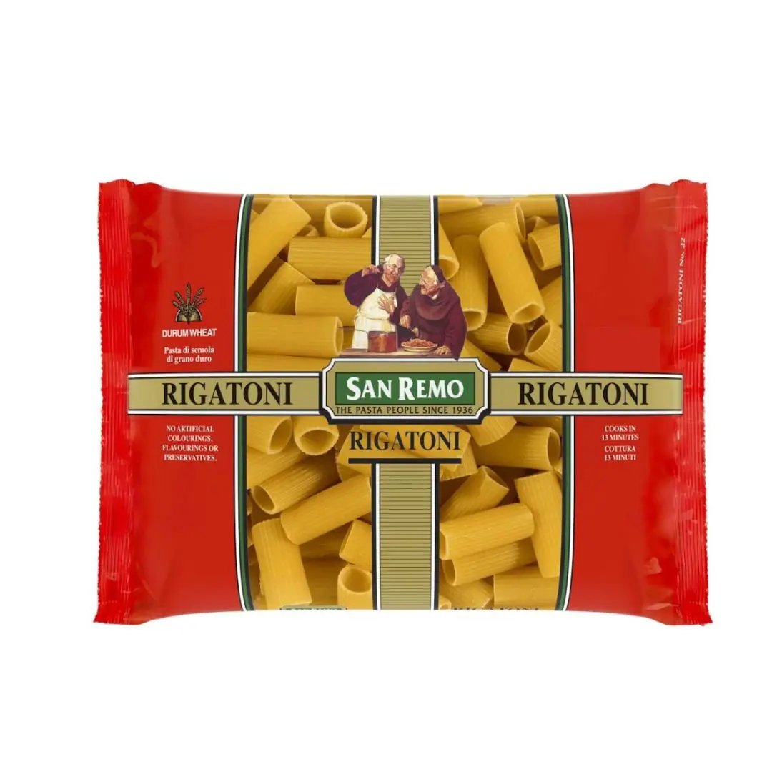 San Remo Rigatoni No. 22 – Premium Food-Service 5 kg Bulk Pasta Tubes San Remo