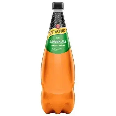 Schweppes Dry Ginger Ale 1.1 L – Crisp Mixer & Refreshing Soft Drink Schweppes