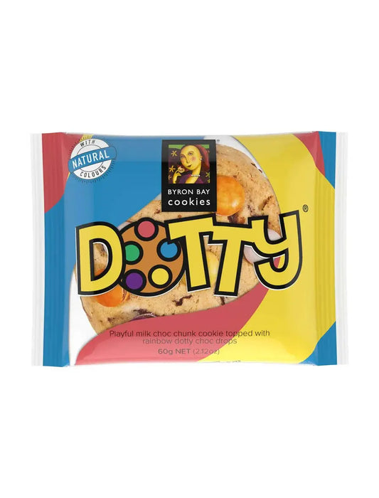 Byron Bay Single-Wrap Café Dotty Cookie – 60 g Individually Wrapped Byron Bay Cookies