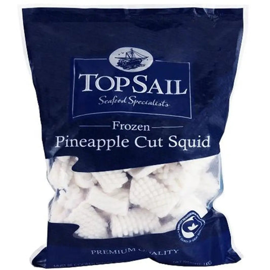 Topsail Gigas Squid Fillets – Pineapple (Criss-Cut) Style Petits Tresors