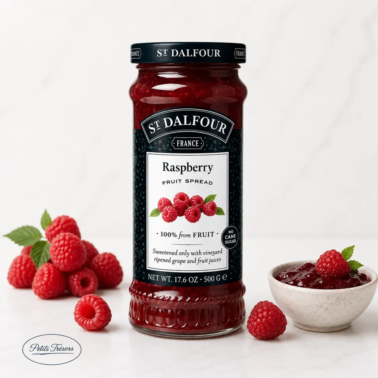 St Dalfour Raspberry Fruit Spread 500g | Premium French Raspberry Spread Sweetened with Fruit Juice