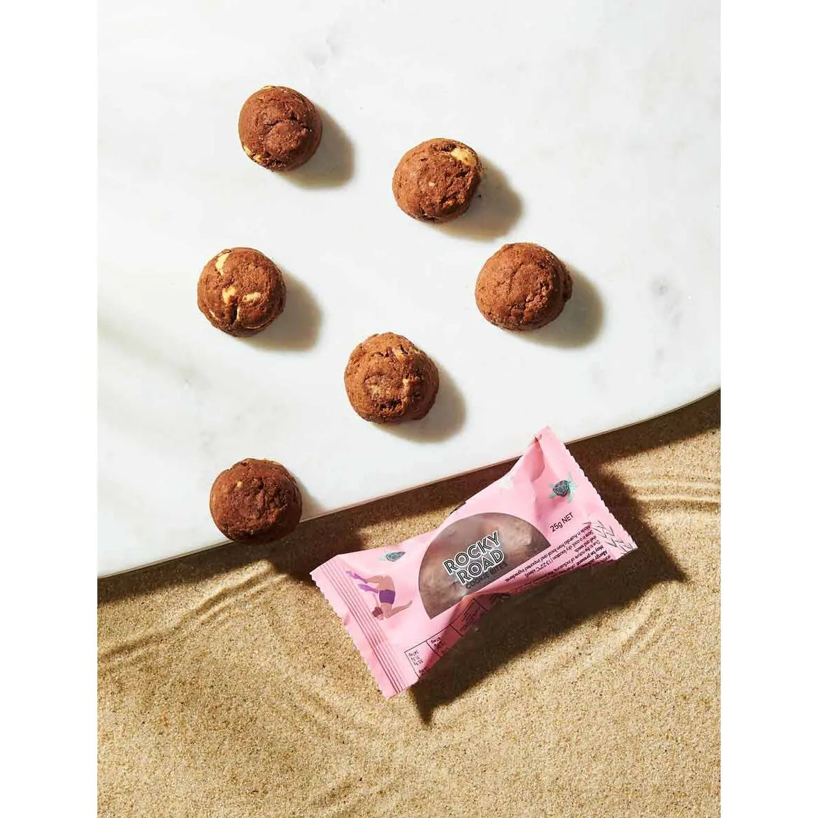 Byron Bay Cookies Rocky Road Cookie Bites – Gourmet Bite-Size Indulgence (25 g) Byron Bay Cookies