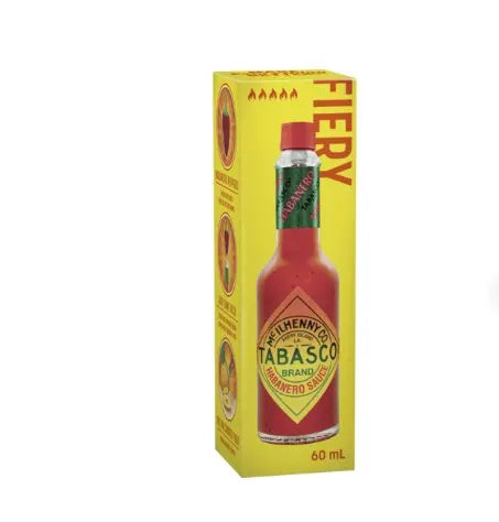 Tabasco Habanero Sauce 60ml – Extra Hot Caribbean Style Chilli Sauce Tabasco