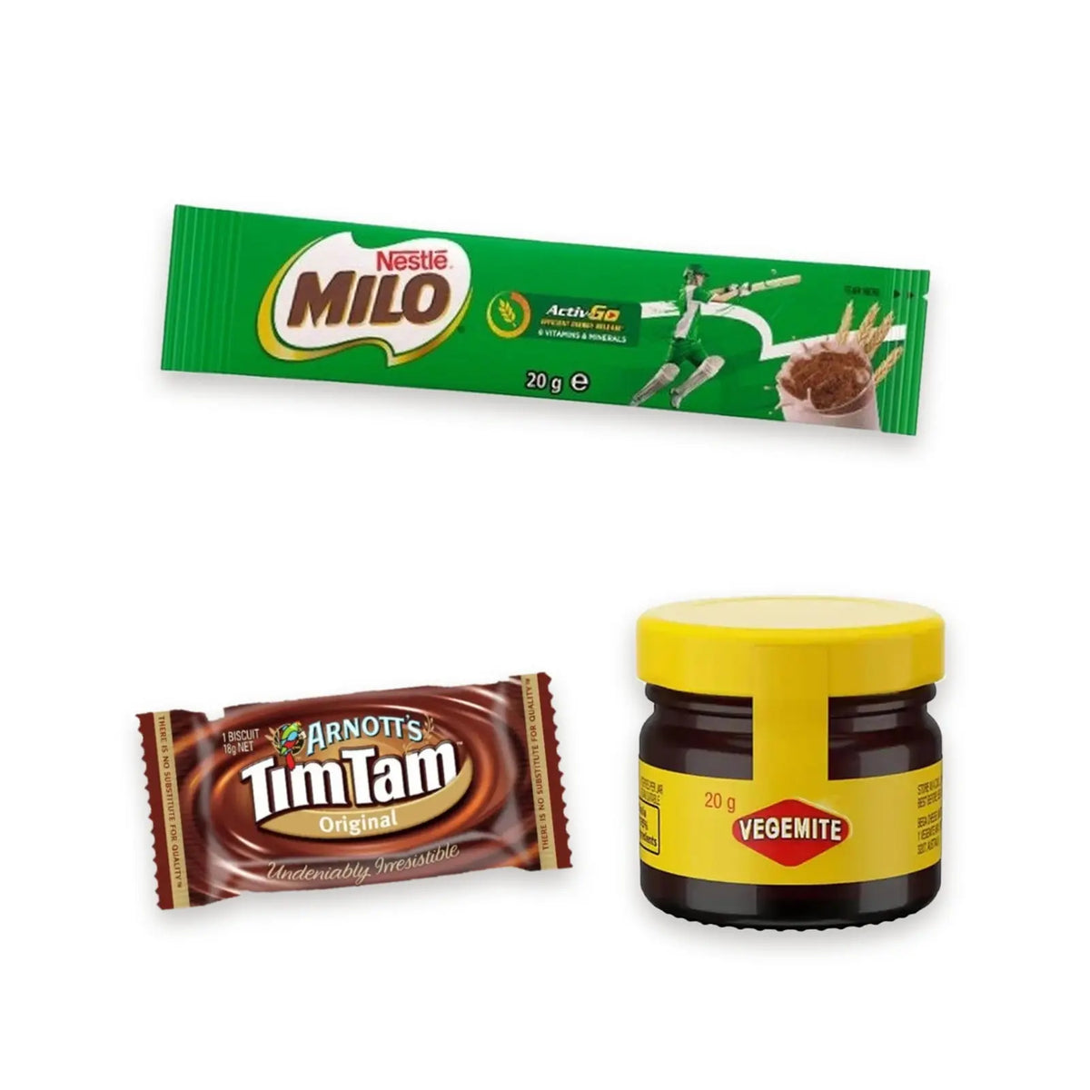 Tim Tam Slam Kit + 10 Mini Vegemite Jars | Aussie Snack Gift Set