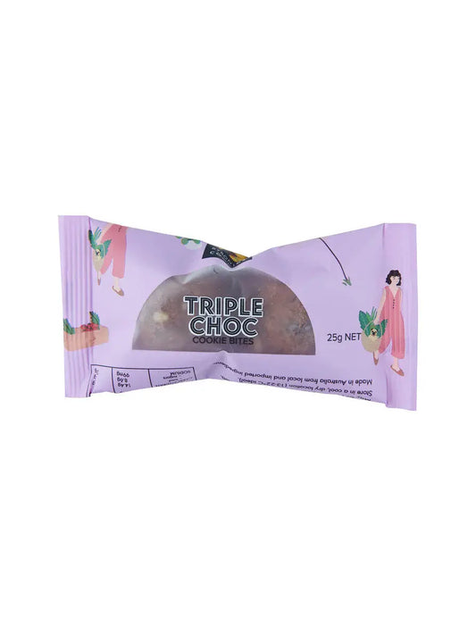 Byron Bay Cookies Triple Choc Cookie Bites – 25 g Twin Pack Byron Bay Cookies