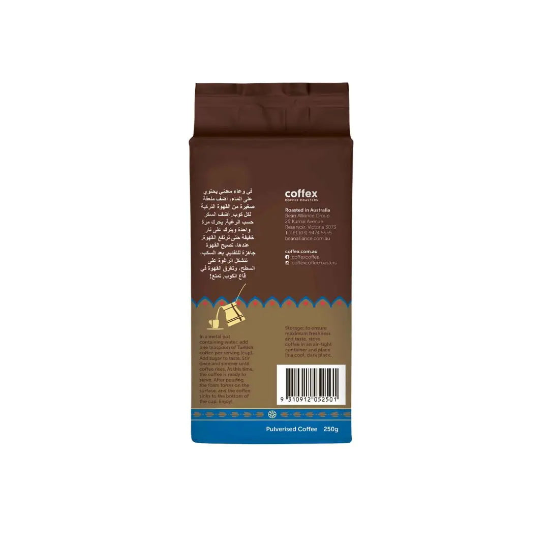 Coffex Turkish-Style Dark Roast Coffee – Finely Ground Arabica, Bold & Rich Coffex