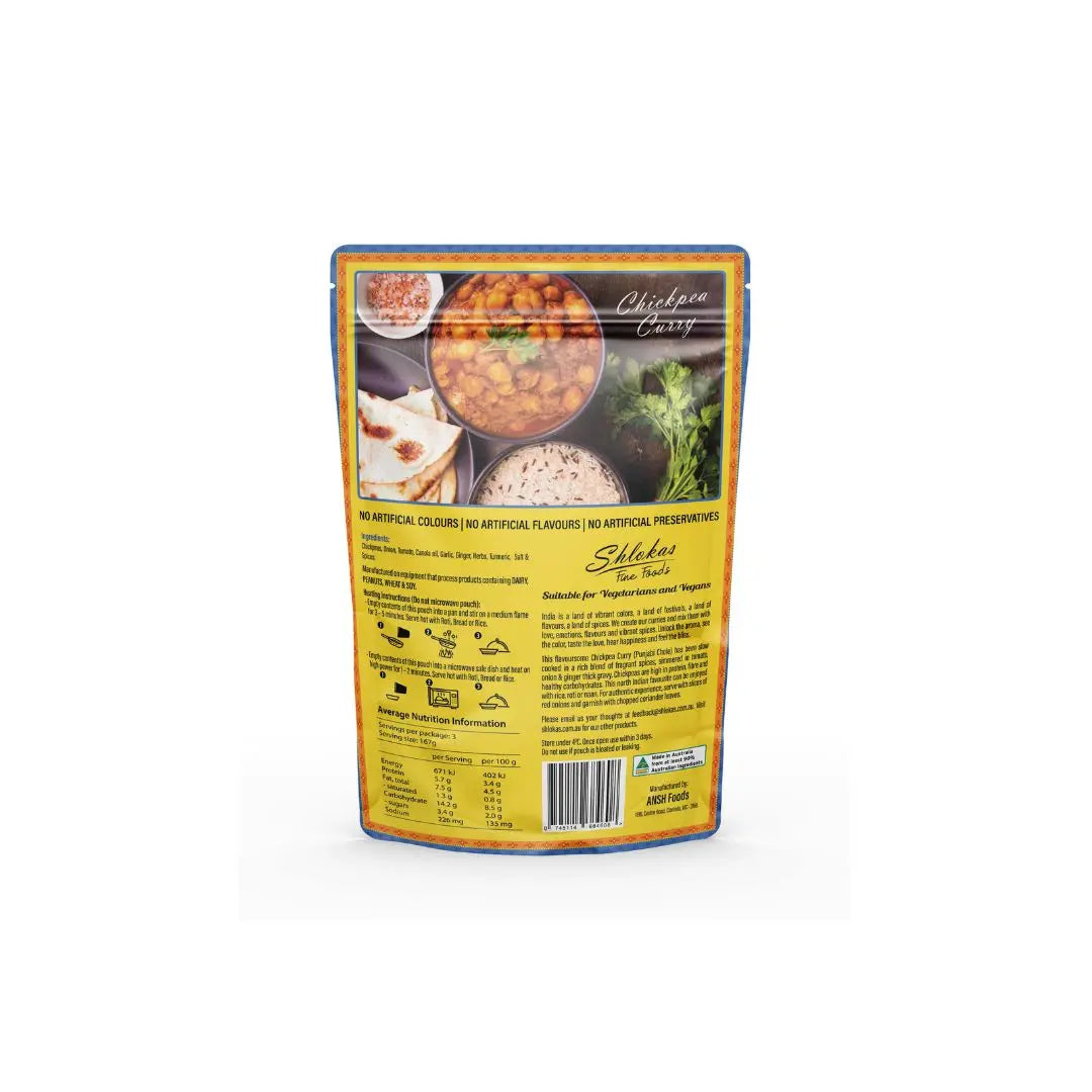 Vegan Chickpea Curry 500 g – Rich & Spiced Ready Meal Ansh foods