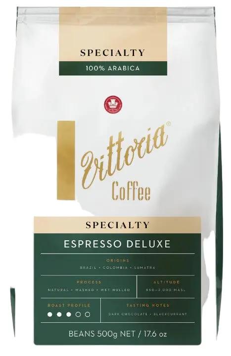 Vittoria Coffee Specialty Espresso Deluxe 500g – Rich, Velvety & Luxuriously Smooth Vittoria