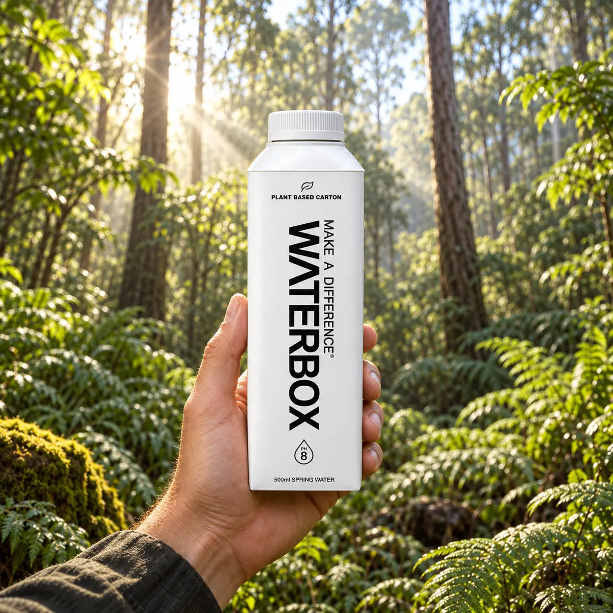 Eco-friendly Sustainable Ph8 sustainable spring water in Plant Based Carton - 500ml Carton WaterBox