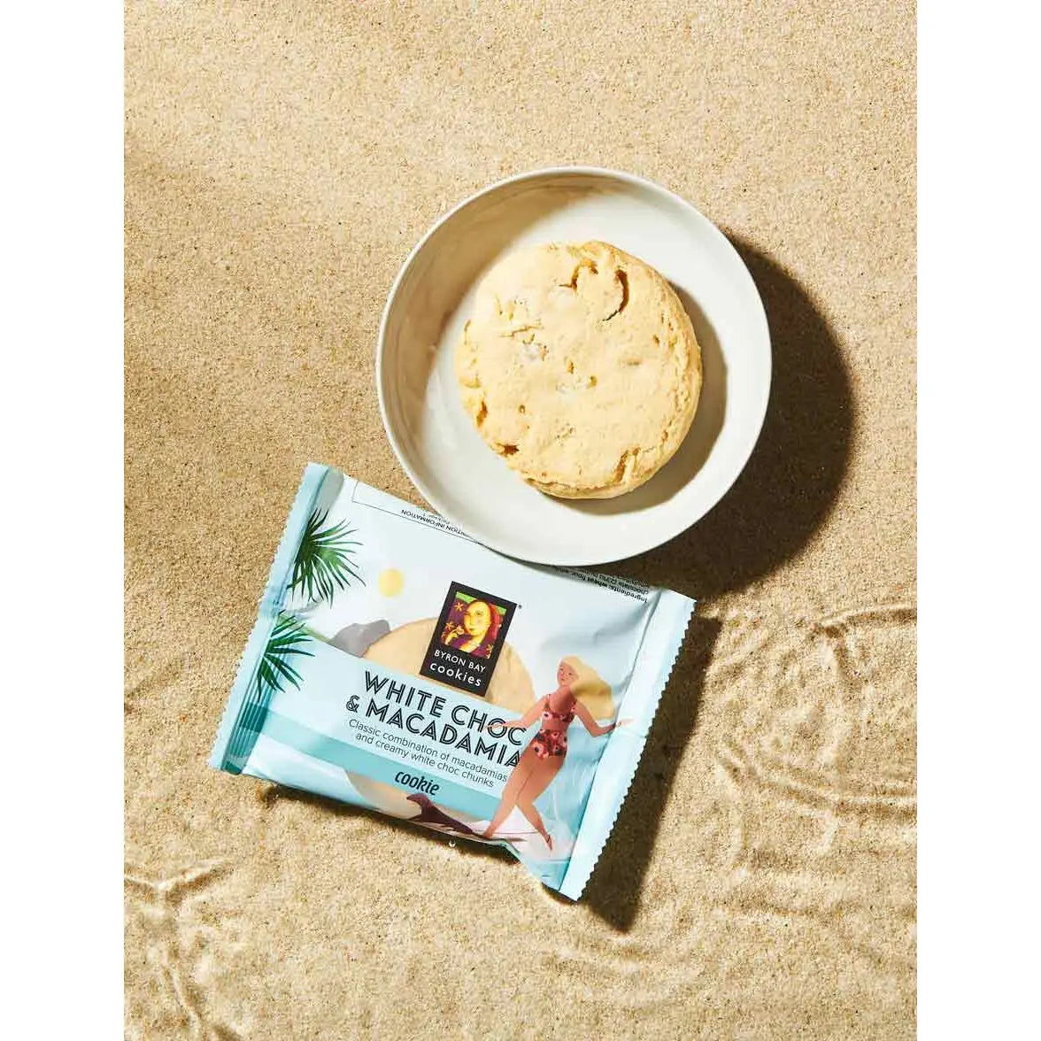 Byron Bay Cookies White Choc Macadamia – 60g Individually Wrapped Byron Bay Cookies