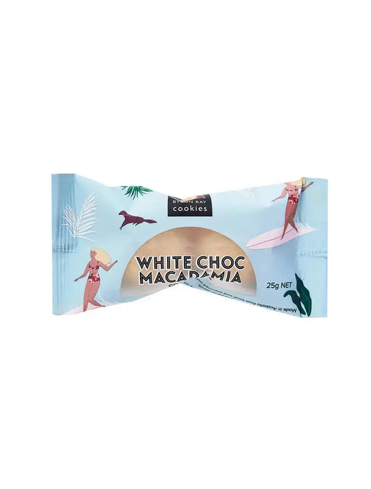 Byron Bay White Choc & Macadamia Cookie Bites – 25 g Twin Pack Byron Bay Cookies