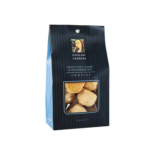 Byron Bay White Chocolate & Macadamia Cookie Gift Bag – 150 g Byron Bay Cookies