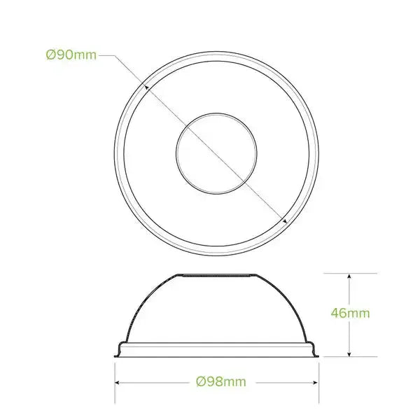 250ml / 8oz PLA Dome Paper Bowl Lid - Petits Tresors