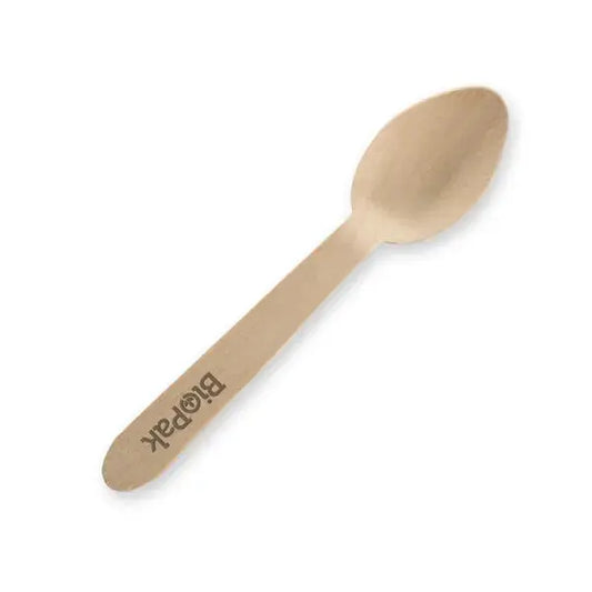 10cm Wooden Teaspoons – FSC™ Certified Birchwood | BioPak BioPak