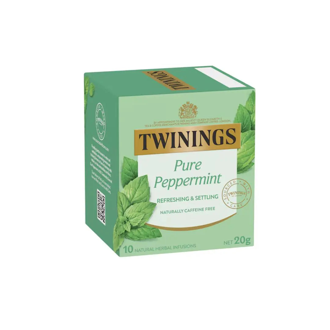 Twining Pure Peppermint Herbal Tea – After-Meal Refreshment with Rich Essential Oil Notes Twinings