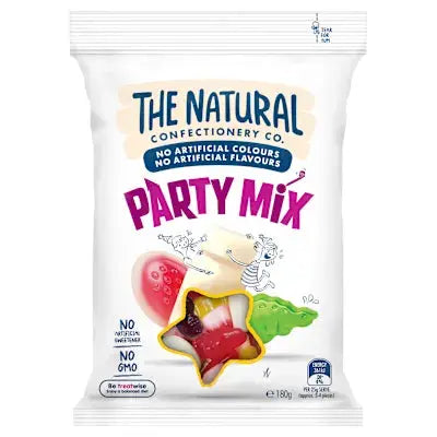 The Natural Confectionery Company Party Mix 180g The Natural Confectionery Company
