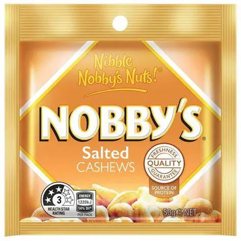 🥜 Nobby's Salted Cashews 50g – The Classic Crunch You Crave Nobbys