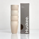 HuskeeCup Reusable Cup 16oz (473 ml) Natural (4 Pack)
